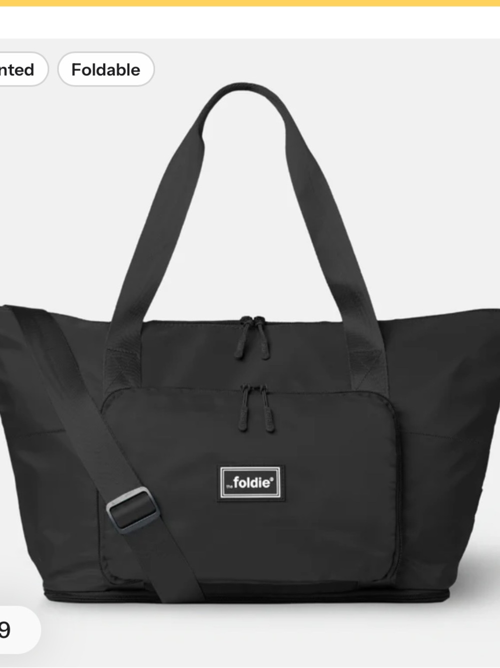 New Foldie Travel bag, black